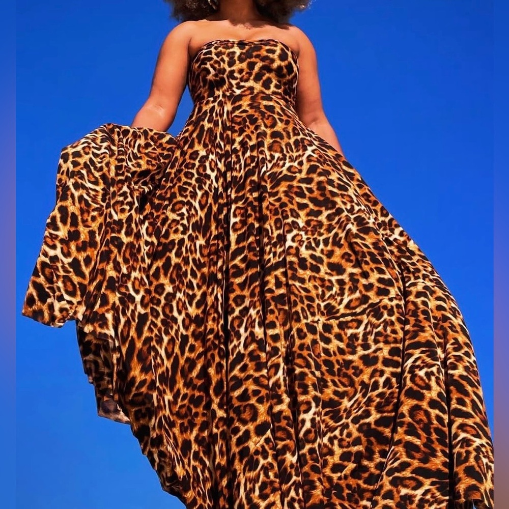 Onion by Whitney Mero Leopard Print Strapless Maxi Dress - Picture 2 of 4